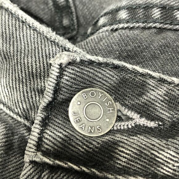 Boyish by Her Women Black Denim Shorts Size 27 Style Cody Cotton Blend B289 -4 - Picture 8 of 16